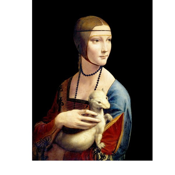 Tablou - reproducere 30x40 cm Lady with an Ermine, Leonardo Da Vinci – Fedkolor