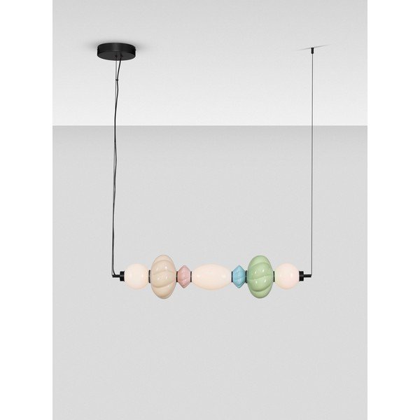 Lustră LED cu intensitate reglabilă din ceramică cu abajur din ceramică/cu abajur din sticlă Oneta – Nova Luce-image-4