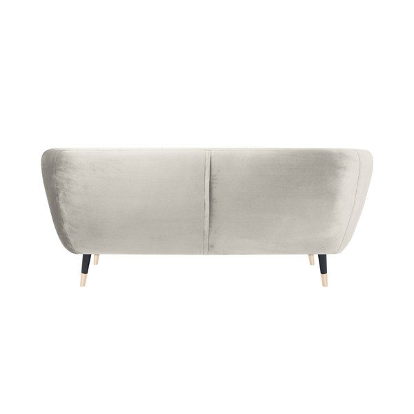 Canapea Mazzini Sofas BENITO cu picioare negre, crem, 158 cm-image-4