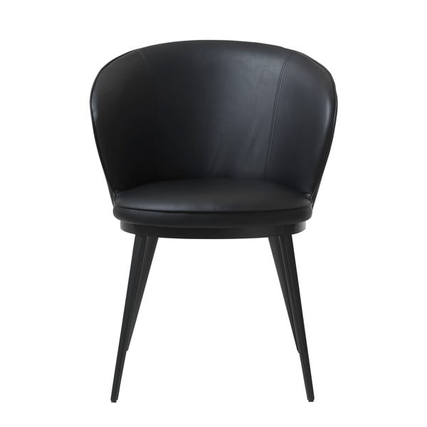 Scaun cu husă din imitație de piele Unique Furniture Gain Leath, negru-image-1