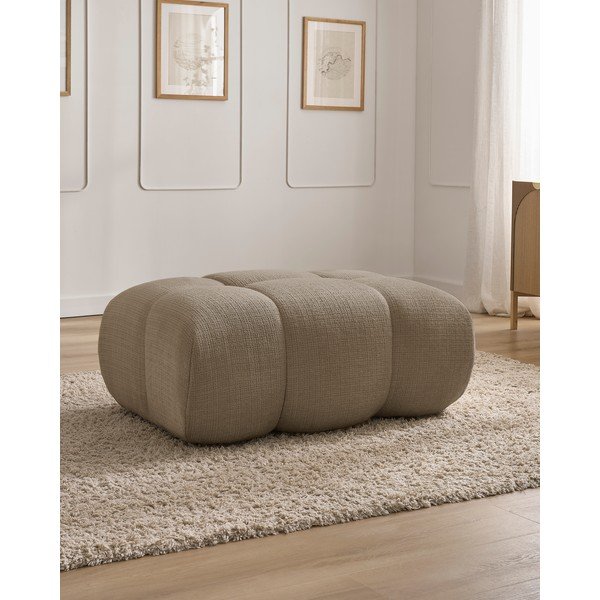 Taburet maro cu tapițerie din chenille Ivane – Bobochic Paris-image-1