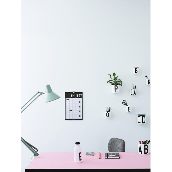 Planificator lunar de perete Design Letters Month, negru-image-1