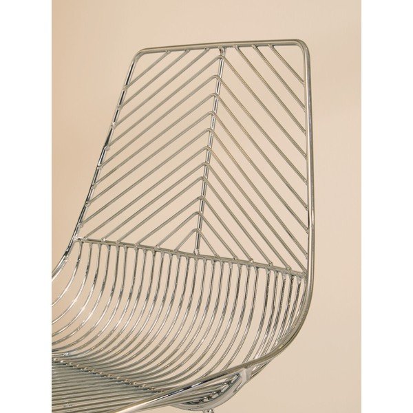 Scaun de dining argintiu din metal District – Premier Housewares-image-4