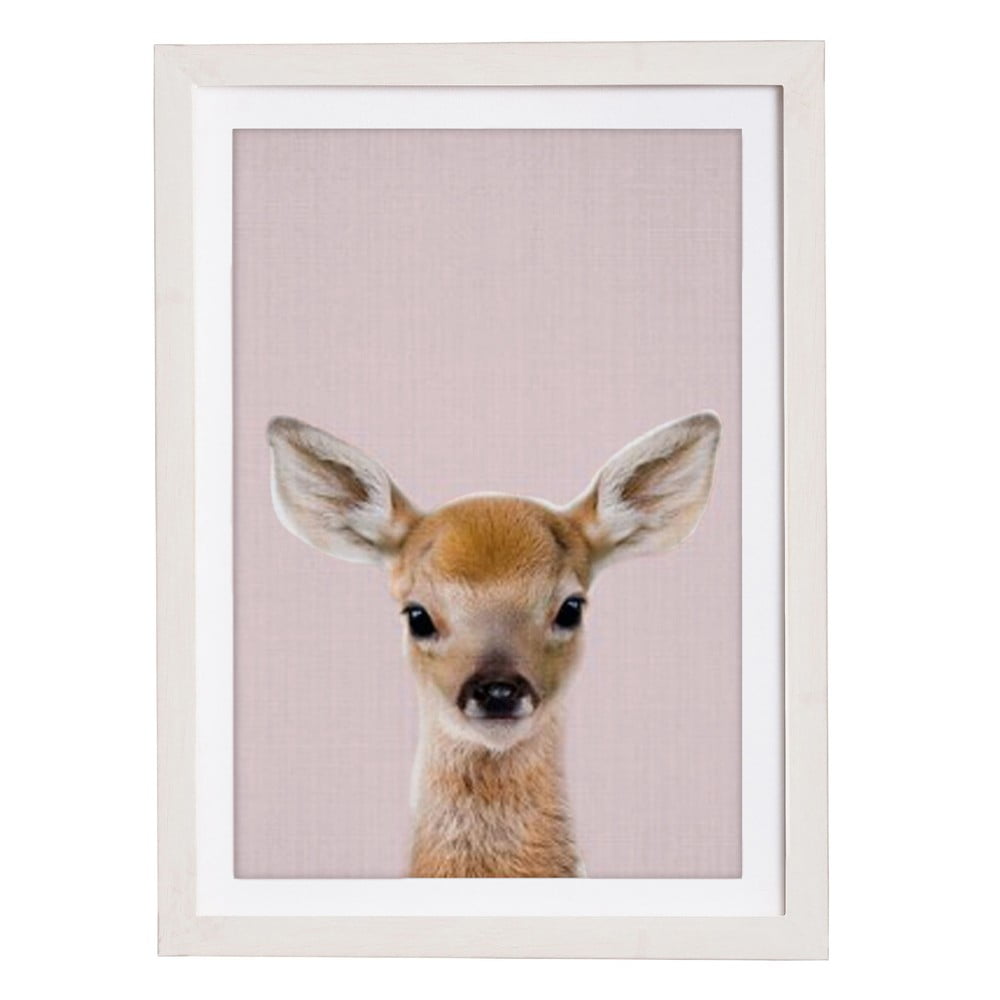 Tablou cu ramă pentru perete Querido Bestiario Baby Deer, 30 x 40 cm