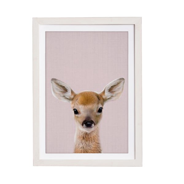 Tablou cu ramă pentru perete Querido Bestiario Baby Deer, 30 x 40 cm