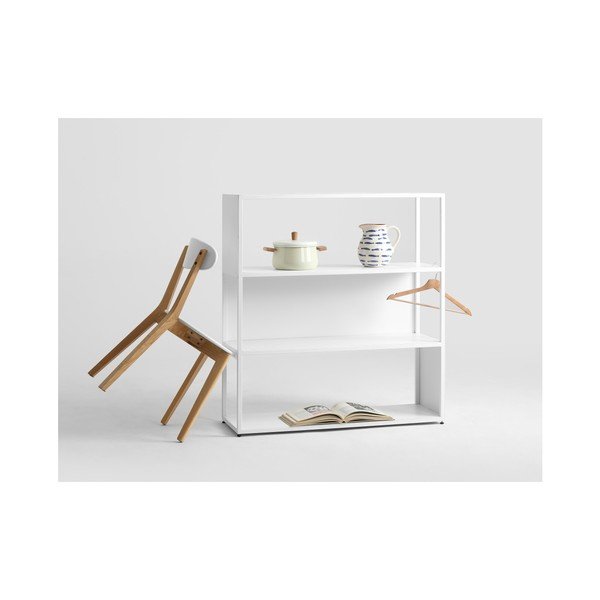 Bibliotecă CustomForm Hyller, 100 x 110 cm, alb-image-1