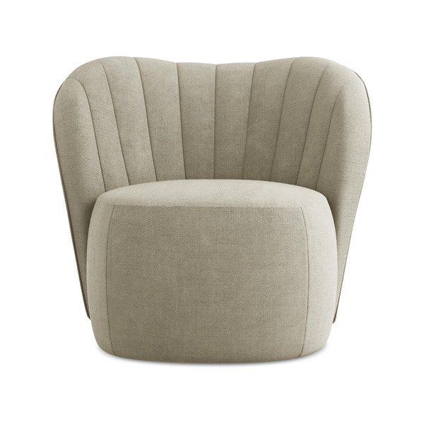 Fotoliu bej cu tapițerie din chenille Keloa – Makamii-image-1