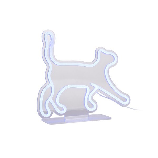 Decorațiune luminoasă neon albastră LED 5 W Walking Cat – Leitmotiv