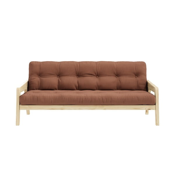 Canapea extensibilă maro roșcat 204 cm Grab - Karup Design