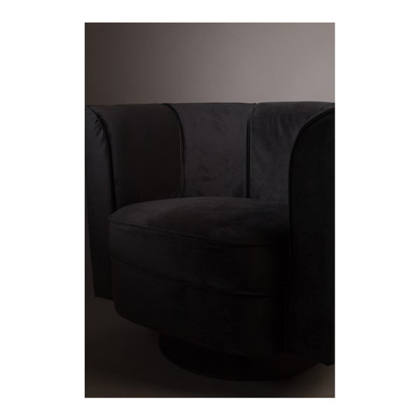 Fotoliu Dutchbone Flower, negru-image-4
