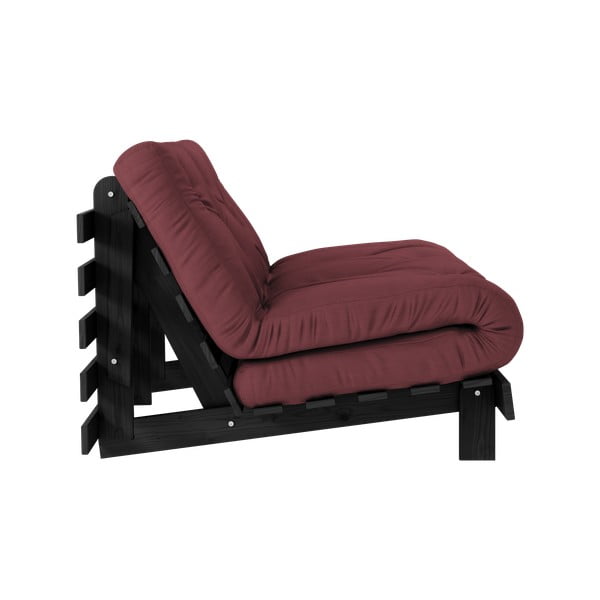 Canapea burgundy extensibilă 140 cm Roots Black Night – Karup Design-image-4