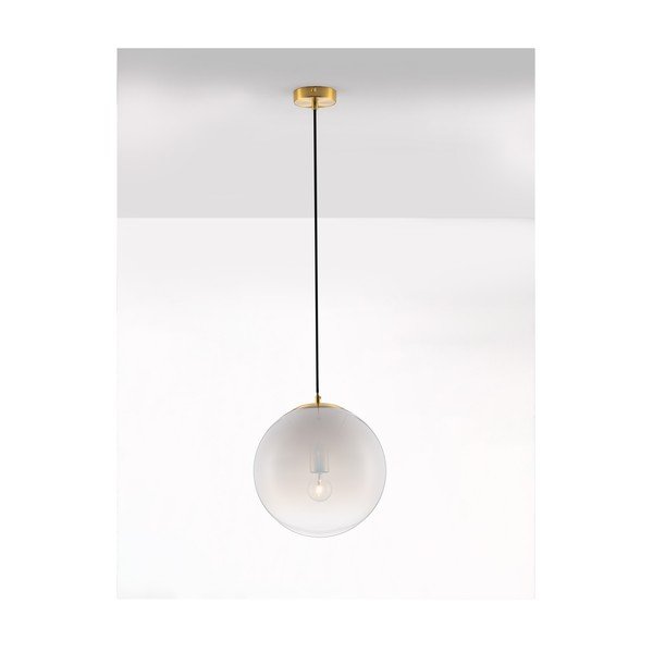 Lustră albă/aurie din sticlă ø 30 cm Vita – Nova Luce-image-2