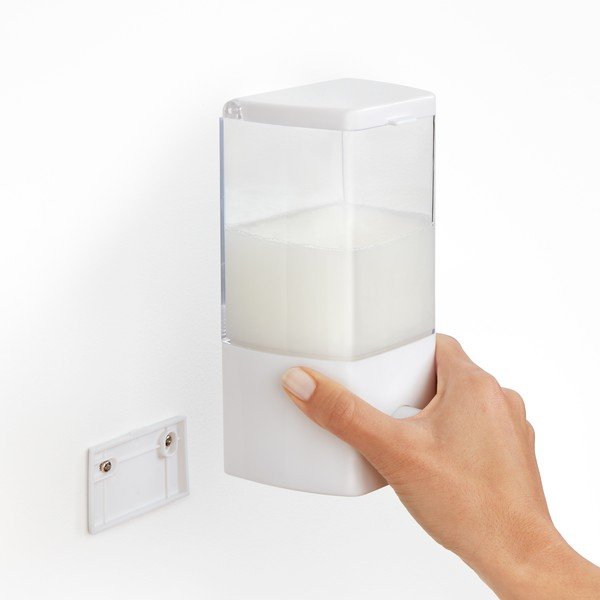 Dozator de săpun lichid alb autoadeziv 400 ml – Rayen-image-3