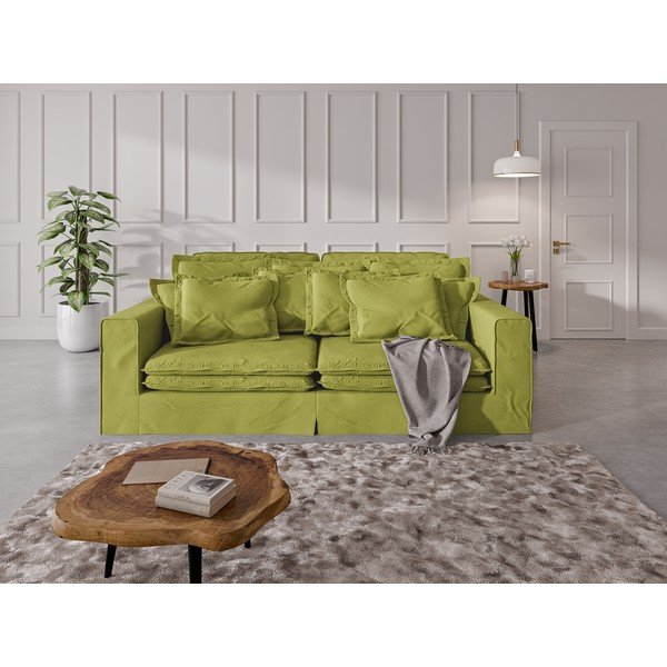 Canapea verde-deschis 236 cm Nora – Ropez-image-1