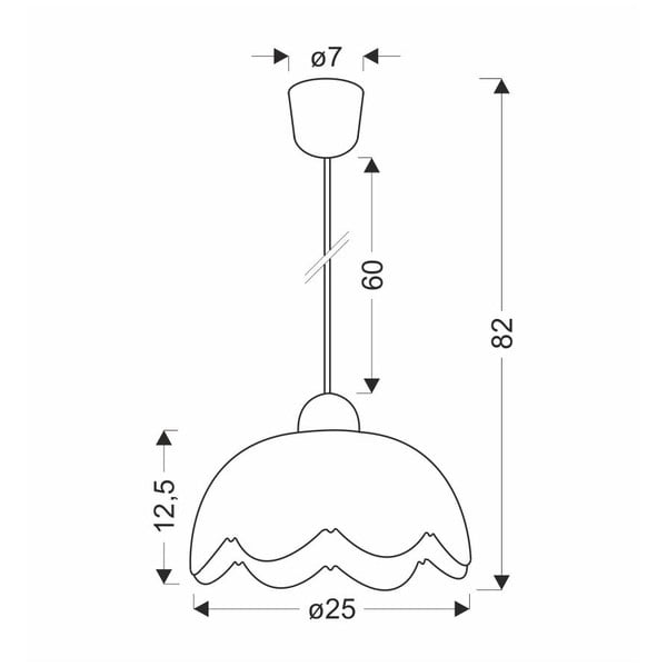 Lustră albă cu abajur din sticlă ø 25 cm Bratek – Candellux Lighting-image-2