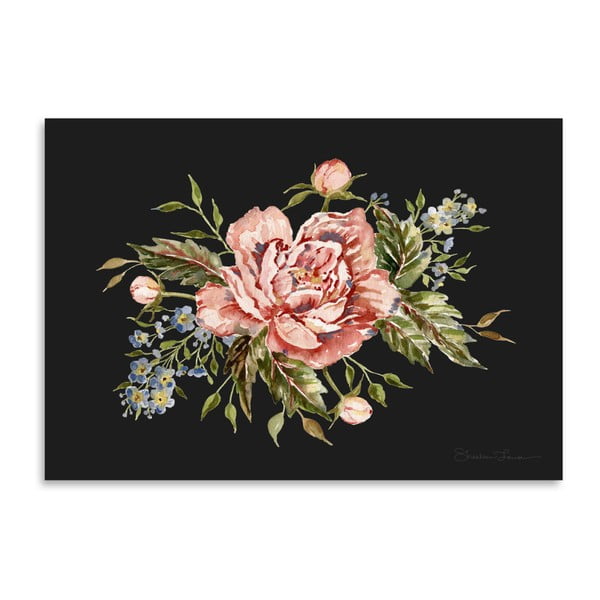 Poster Americanflat Pink Wild Rose Bouquet by Shealeen Louise, 30 x 42 cm