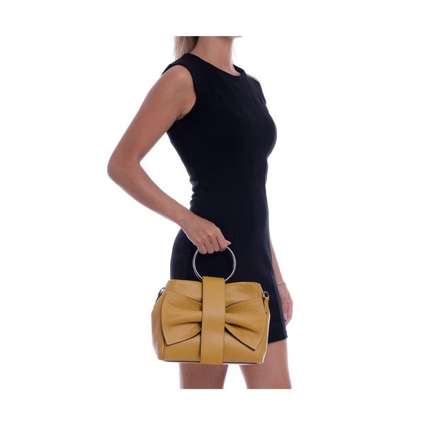 Geantă de mână din piele Roberta M Annabella, galben-image-2