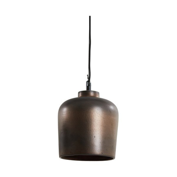 Lustră în culoarea bronzului cu abajur din ceramică ø 22,5 cm Dena – Light & Living
