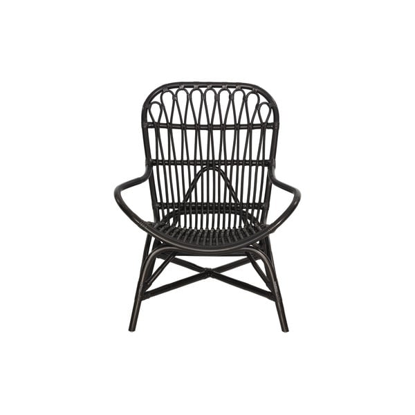 Fotoliu din ratan pentru grădină Bonami Essentials Sara, negru-image-1