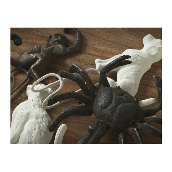 Set 3 cuiere din metal pentru perete Geese Monkey, gri închis-image-1