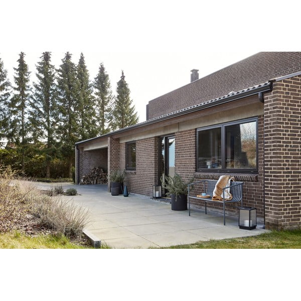 Bancă de grădină neagră din metal Villa – Hübsch-image-1