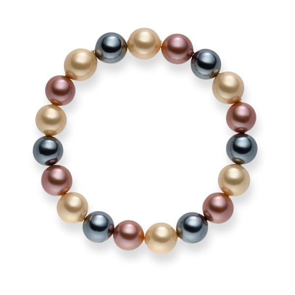 Brățară cu perle Nova Pearls Copenhagen Renee Ivory, 19 cm