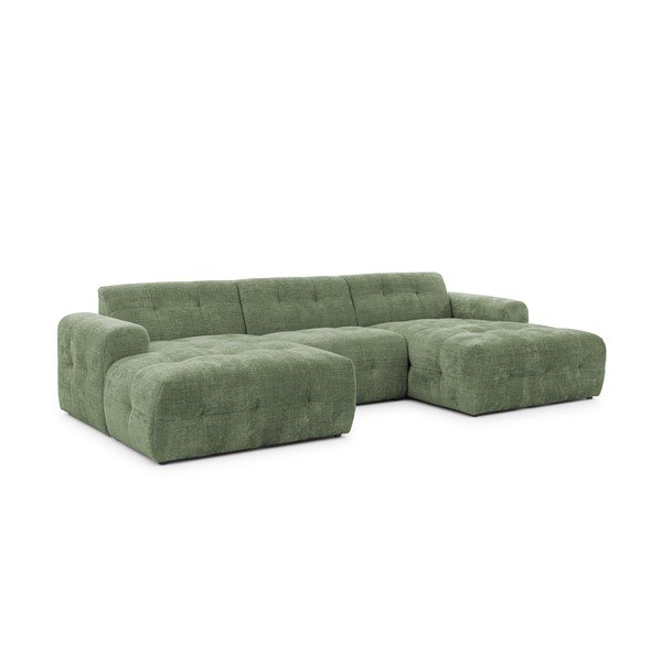 Colțar verde (în formă de "U"/cu șezlong) Melva – Ropez