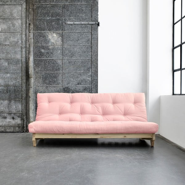 Canapea extensibilă Karup Fresh Natural/Pink Peonie