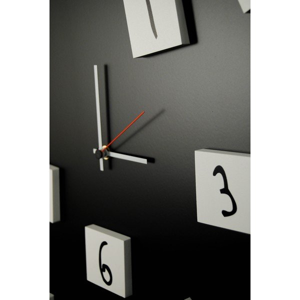 Ceas de perete, dESIGNoBJECT.it Changing Clock Black, 50 x 50 cm -image-4