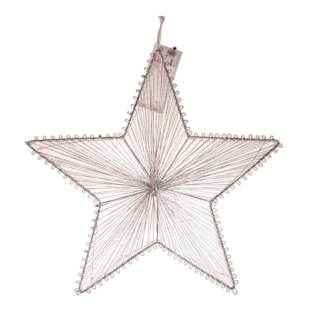 Decorațiune luminoasă de Crăciun argintie cu baterii – Dakls