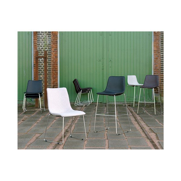 Scaun de bar Canett Delta, gri-image-4