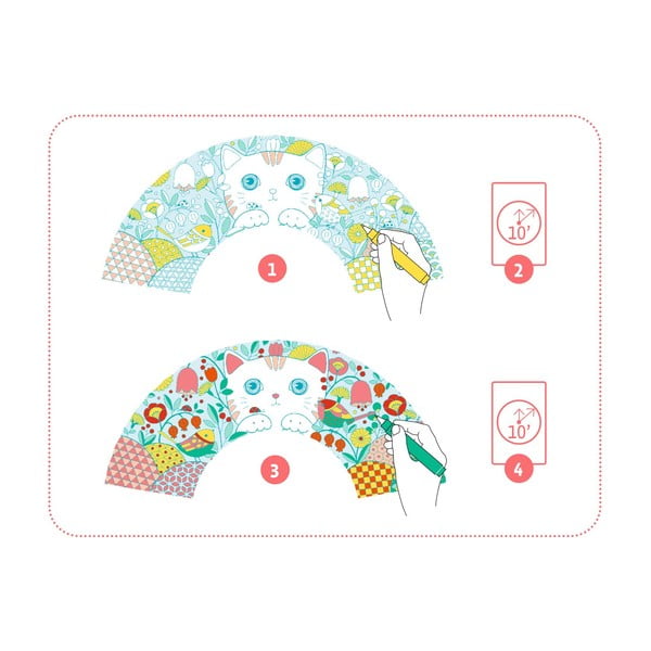 Set creativ cu evantai Koneko - Djeco-image-2