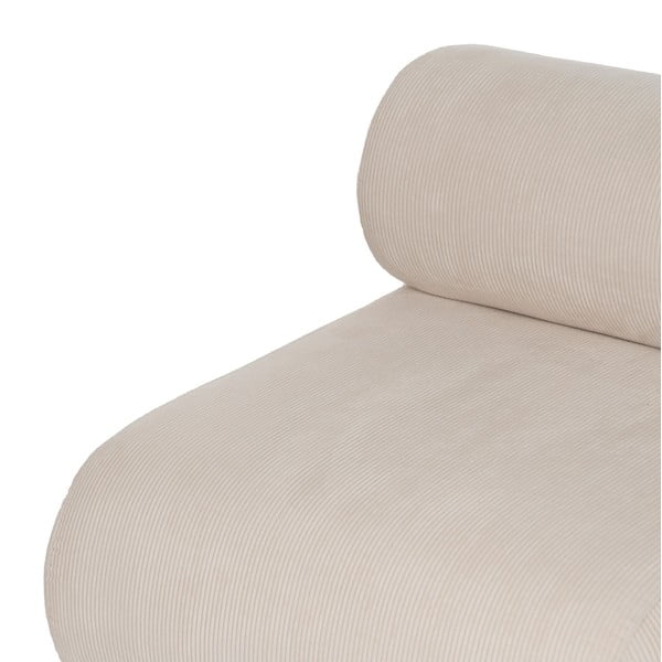 Fotoliu crem cu tapițerie din catifea reiată – Ixia-image-4