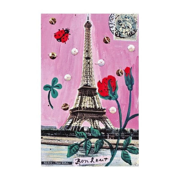 Poster Mon Petit Art Paris en Rose, 85 x 58 cm