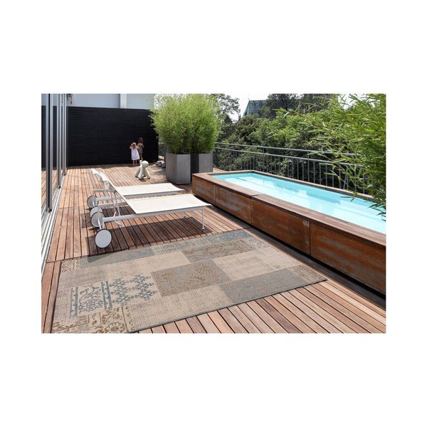 Covor pentru exterior Universal Bilma Dice, 120 x 170 cm, bej-albastru-image-2