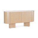 Comodă în culoare naturală deschisă cu aspect de lemn de stejar 160x80,5x45,5 cm Otilia – Bizzotto
