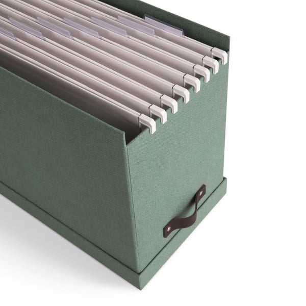 Organizator verde pentru documente din carton Johan Canvas Paper Laminate – Bigso-image-1