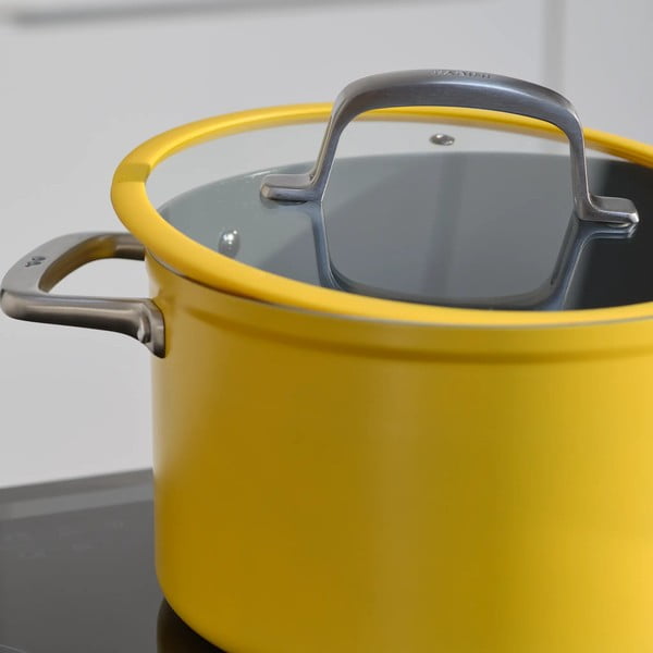 Oală cu capac/cu suprafață ceramică 5,5 l adecvată pentru plita cu inducție Meda 3.0 – FABINI-image-1