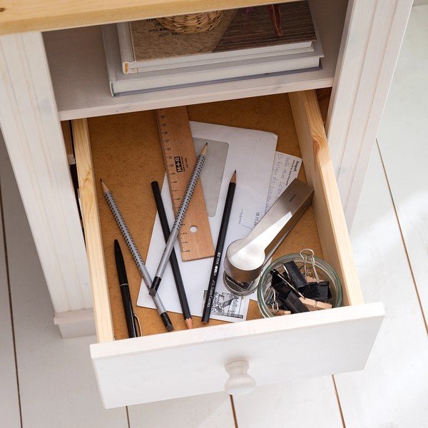 Birou cu blat din lemn de pin 50x140 cm Anita – Støraa-image-1