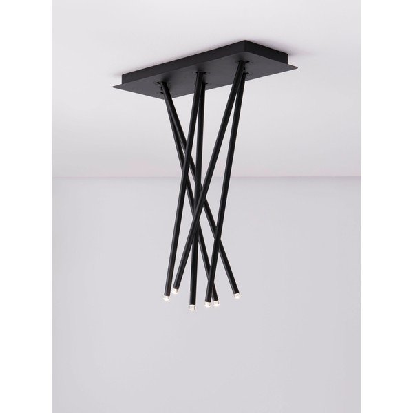 Plafonieră negru-mat LED cu structură flexibilă din aluminiu 20x50 cm Stilvi – Nova Luce-image-2