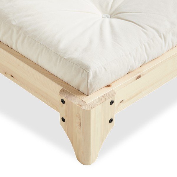 Pat din pin cu saltea Karup Design Elan Comfort Mat Natural/Natural, 140 cm x 200 cm-image-4