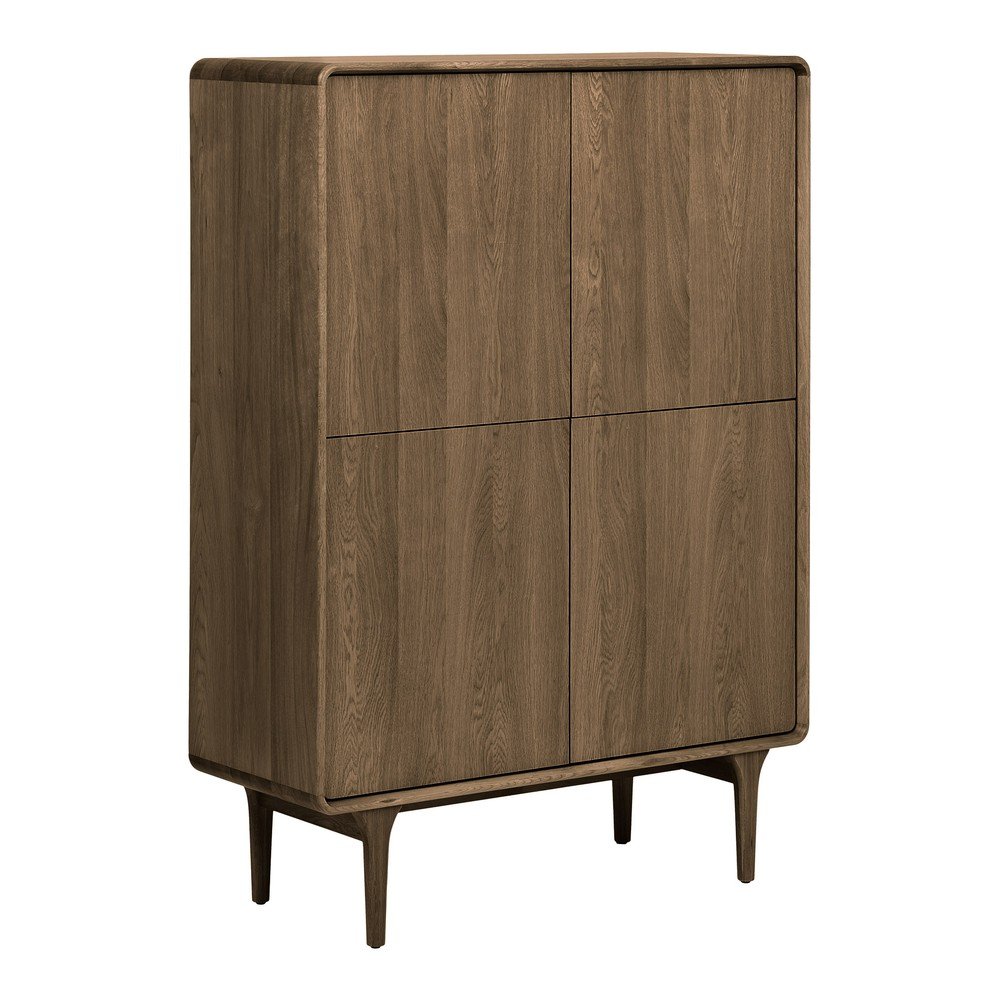 Dulap maro închis cu aspect de lemn de stejar 100x140x40 cm Darwin – House Nordic