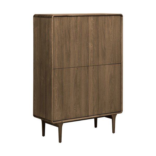 Dulap maro închis cu aspect de lemn de stejar 100x140x40 cm Darwin – House Nordic