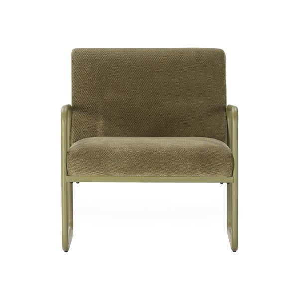 Fotoliu verde cu tapițerie din chenille Vince – MOME-image-2