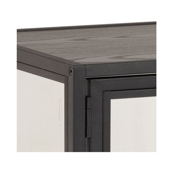 Vitrină Actona Seaford, 77 x 86,4 cm, negru-image-1