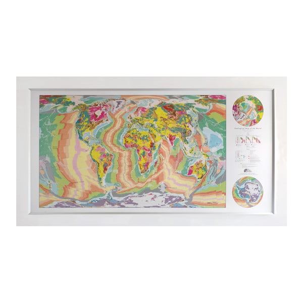 Hartă în husă transparentă World Geology Map, 196 x 100 cm