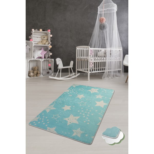 Covor antiderapant pentru copii Conceptum Hypnose Star, 100 x 160 cm, albastru-image-1