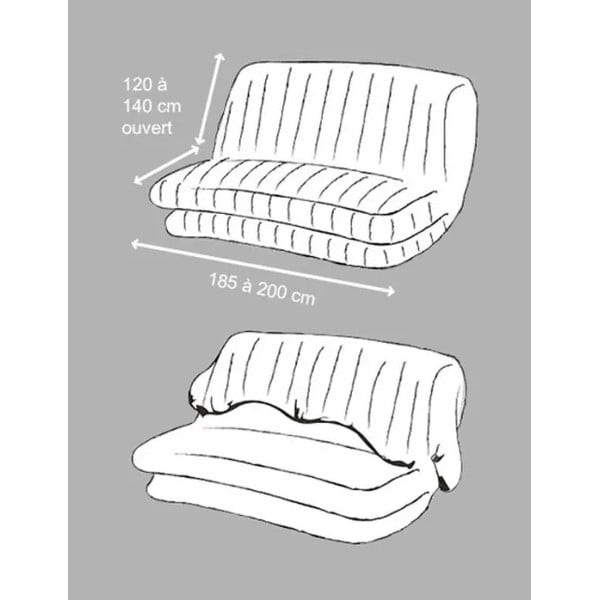 Husă neagră elastică pentru canapea cu 3 locuri Essentiel – douceur d'intérieur-image-2