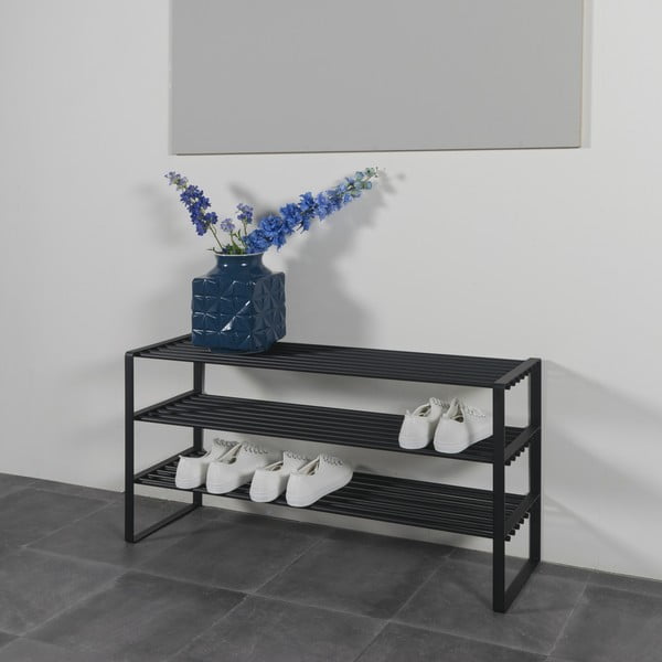 Pantofar negru din metal 100x48,5x29 cm Rex – Spinder Design-image-1