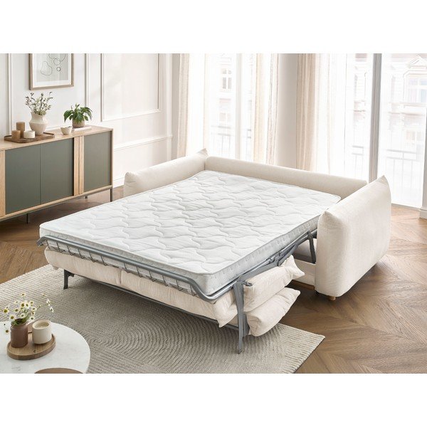 Canapea crem extensibilă 214 cm Ernest – Bobochic Paris-image-1